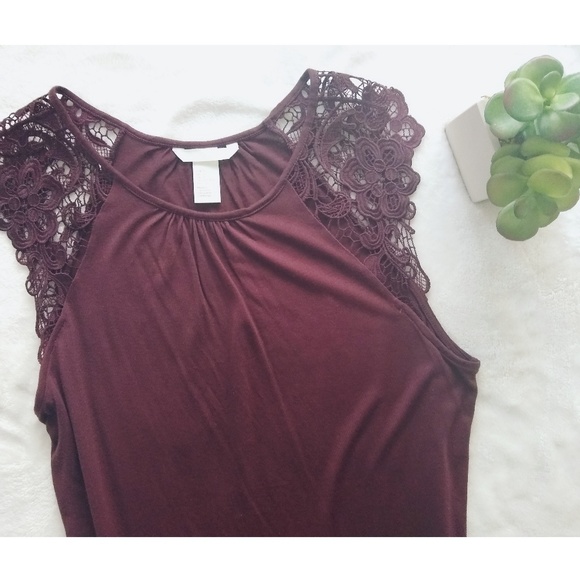 H&M Tops - ✨ Crochet Plum Tank✨